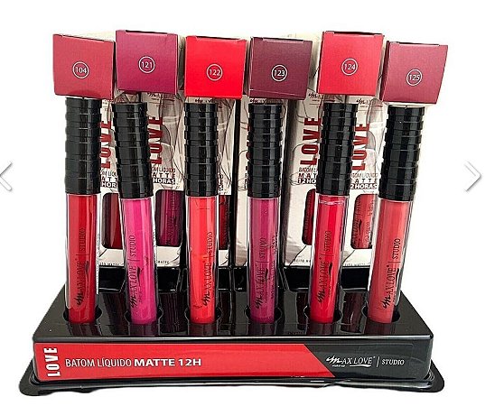 Batom Matte 12 Horas Max Love - Alta Fixação e Conforto