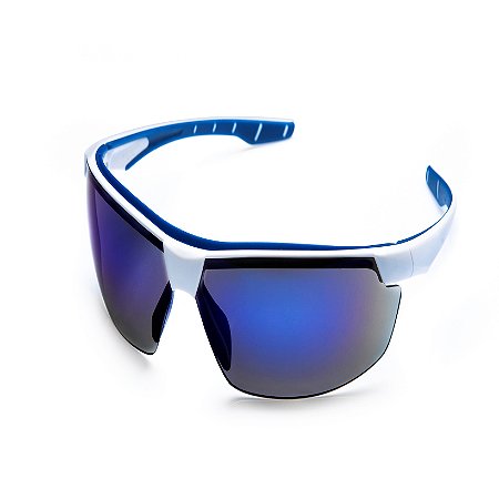 Óculos Proteção Neon Azul STF-VS201740 Espelhado AR/AE/UV CA 40906 Steelflex