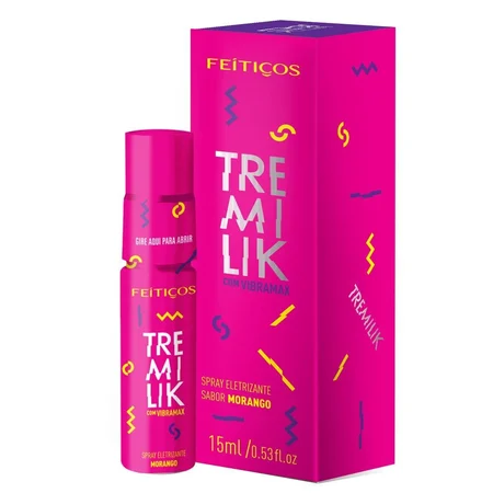 Tremilik Vibramax Beijável Sabor Morango 15Ml Feitiços
