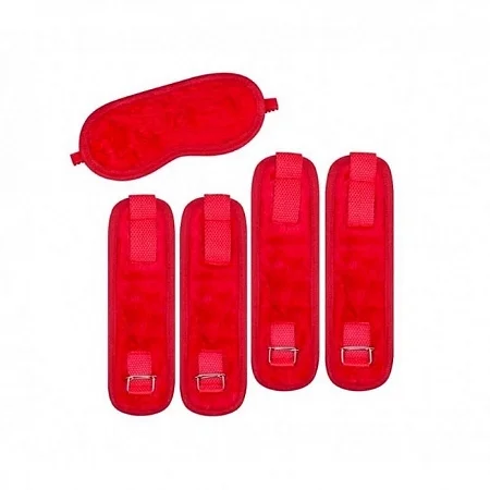 Kit Sado Bondage Pelúcia Vermelha