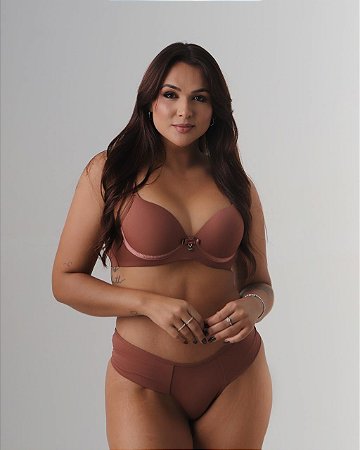Conjunto Sutiã Básico confort dia dia  Com Bojo Liso