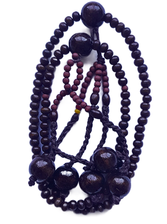 Juzu (rosário Budista) Feminino - madeira cor café