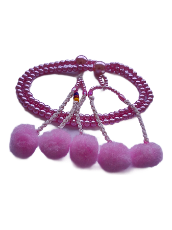 Juzu (rosário Budista) Em Pérola Infantil com pompom