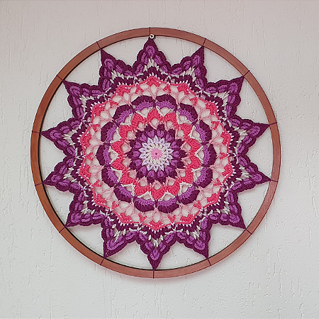Mandala Intuição  40cm  (Crochê)  Roxa