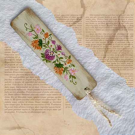 Marca Páginas Peônia Roxa (Pintura Bauer)