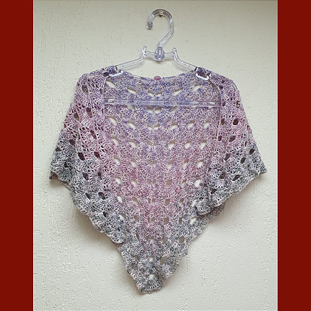 XALE DE CROCHÊ OMBRE TONS LAVANDA