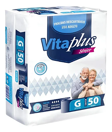 Fralda Vitaplus Senior Hiper G Pcte 50 Unididades
