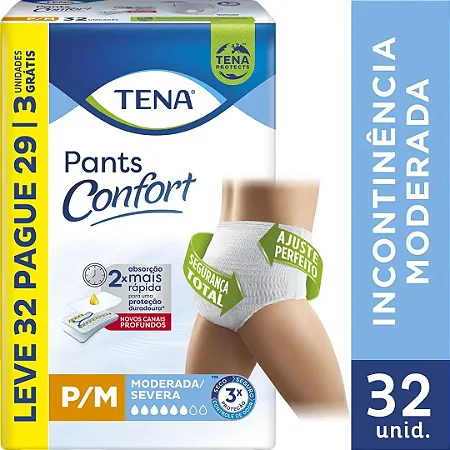 Roupa Intima Tena Pants Confort P/M L32p29