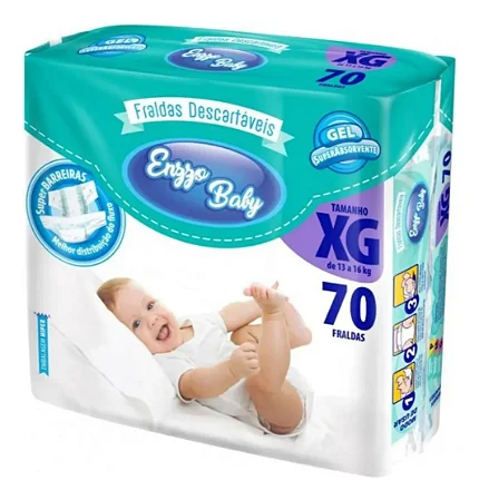 Fralda Infantil Enzzo Baby Xg Pcte 70 Unid