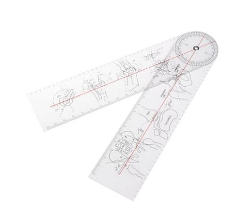 GONIÔMETRO EM PVC PARA MEDIR ANGULAÇÃO DA AMPLITUDE ARTICULAR