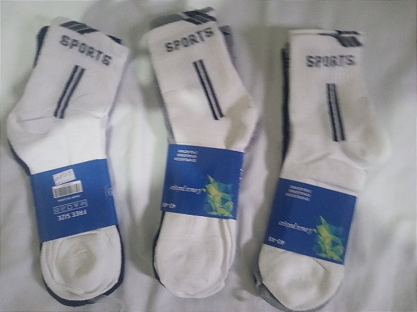 Meias Esportivas Diversas Cores & Tamanhos