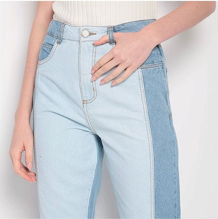 Calça Jeans Mom.- Azul Claro.- Morena Rosa