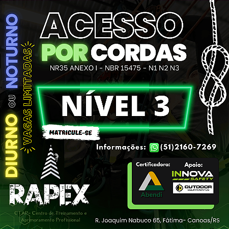 Curso Acesso Por Cordas NÍVEL 3