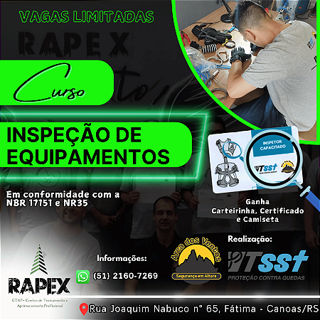 Inspeção de Equipamentos (Requisitos da NR35 e NBR 17151)