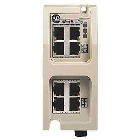 Allen Bradley | Switch Gerenciável Stratix 5400, Base com 8 portas Cobre 1Gb, 8 portas SFP 1Gb. 1783-IMS08T08S