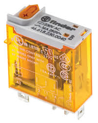 46.61.8.230.0040 | Finder | Relé Industrial Miniatura 1 Contato Reversível 16A Bobina 230V/AC Botão Teste Bloqueável