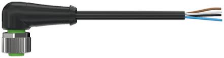 7000-12241-6340500 | Murr Elektronik | Cabo Sensor M12 Fêmea Angular 4 Pinos 5m PUR Preto