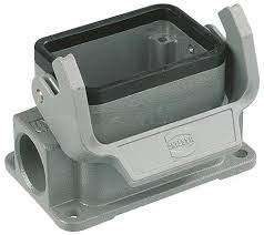 19 30 006 1250 | Harting | Base de Superfície Han 6B Fechada Fundo Saída Lateral M20