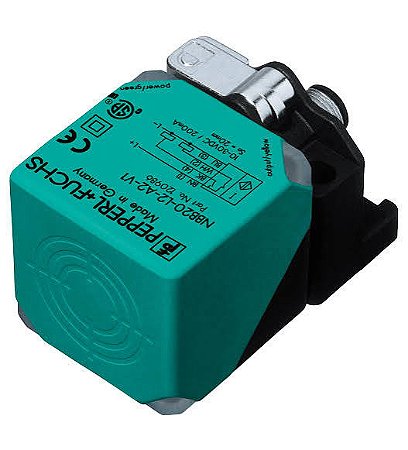 NBN40-L2-A2-V1 | Pepperl+Fuchs | Sensor Indutivo Retangular VariKont L2 Cabeça Orientável 40mm PNP 4 Fios M12