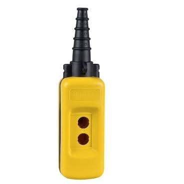 XACA02 | Schneider Electric | Botoeira Pendente Vazia Pistol Grip 2 Furos Amarela IP65