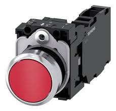 3SU1150-0AB20-1CA0 | Siemens | Botão de Impulso Completo Faceado Vermelho 1NF