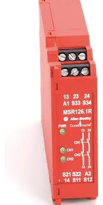 440R-N23117 | Allen-Bradley | Relé de Segurança MSR127TP 24V AC/DC 3 Saídas NO 1 Auxiliar NC Reset Automático/Manual Ter