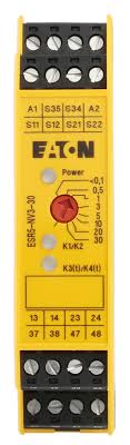 ESR5-NV3-30 | Eaton | Relé de Segurança ESR5 Temporizado Off-delay 0.1-30s 2 Contatos Imediatos 2 Temporizados 24V DC