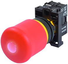 M22-PVL | Eaton | Botão de Emergência Iluminado M22 Vermelho Destrava Puxando