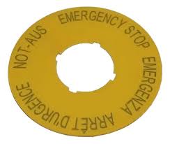 M22-XBK1 | Eaton | Plaqueta de Emergência Amarela 60x60mm Retangular