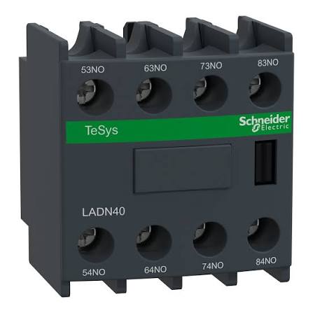 LADN40 | Schneider Electric | Bloco de Contato Auxiliar Frontal 4NA LADN40