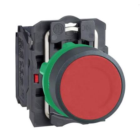 XB5AA42 | Schneider Electric | Botão de Impulso Plástico Faceado Vermelho 1NF XB5AA42