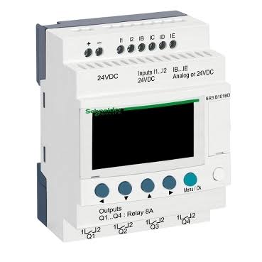 SR3B101BD | Schneider Electric | Controlador Lógico Modular Zelio Logic 10 I/O 24VDC com Display