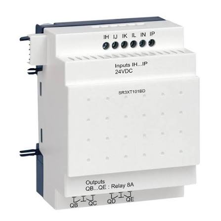 SR3XT101BD | Schneider Electric | Módulo Expansão Zelio 10 I/O Digitais 24VDC SR3XT101BD