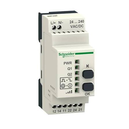 ZBRRA | Schneider Electric | Receptor Wireless Programável 2 Saídas Relé 24/240VAC/DC Antena Integrada