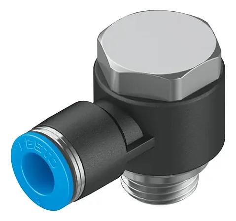 QSLV-1/4-8 | Festo | Distribuidor Múltiplo em L 1 Entrada R1/4 2 Saídas Tubo 8mm