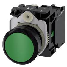 3SU1100-0AB40-1BA0 | Siemens | Botão de Impulso Completo Plástico Verde 1NA Momentâneo