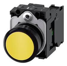 3SU1100-0AB30-1BA0 | Siemens | Botão de Impulso Completo Faceado Amarelo 1NA
