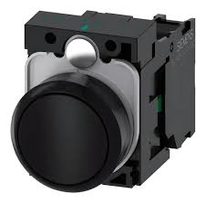 3SU1100-0AB10-1BA0 | Siemens | Botão de Impulso Completo Faceado Preto 1NA