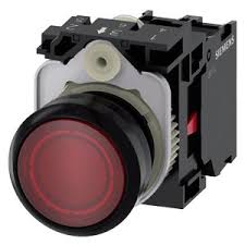 3SU1102-0AB20-1CA0 | Siemens | Botão Iluminado Completo Vermelho LED 24V 1NF