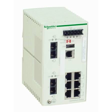 TCSESM083F2CU0 | Schneider Electric | Switch Ethernet Industrial Gerenciável 8 Portas Cobre 2 Combo TCSESM083F2CU0