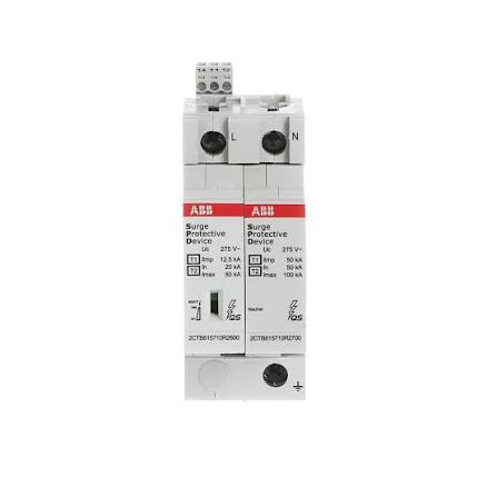 OVR T1-T2 1N 12.5-275s P | ABB | Protetor de Surto SPD Monofásico T1+T2 12.5kA 275V