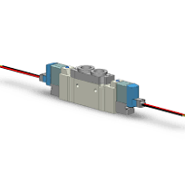 SY5220-5LZD-01 | SMC | Válvula Solenoide 5/2 Vias Dupla 24VDC 1/8 NPT com Grommet