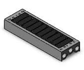 SS5Y5-20-08 | SMC | Manifold Pneumático SY5 8 Estações Body Port SS5Y5-20-08