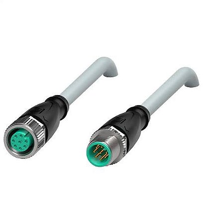 V19S-G-5M-PUR-ABG | Pepperl+Fuchs | Cabo Ethernet Cat6 M12 5m V19S-G-5M-PUR-ABG