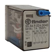 52.34.9.024.0040 | Finder | Relé de Potência 4 Contatos Reversíveis 6A 24VDC