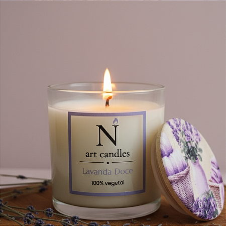 Vela Aromática Lavanda Doce - 100% Vegetal