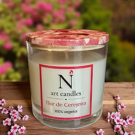 Vela Aromática Flor de Cerejeira - 100% Vegetal