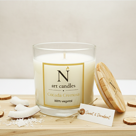 Vela Aromática Cocada Cremosa - 100% Vegetal