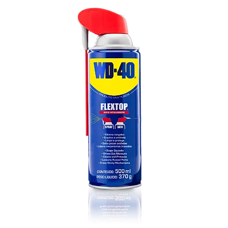 WD-40 FLEXTOP 500ML - Lubrificante Multiuso com Bico Flexível