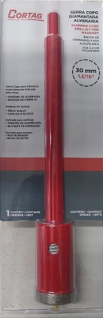 Serra Copo Diamantada para Alvenaria 30mm - Cortag